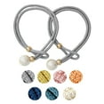 thumbnail image 2 of iMucci 4 Pack Curtain Tiebacks with Pearl Decoration, Convenient Drape Tie Backs Holdbacks Rope Holders for Lace, Sheer or Heavy-Duty Curtains, Gray, 2 of 8