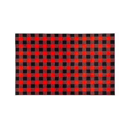 Evergreen Red and Black Buffalo Check Layering Mat 11.5 x 9.5 inches Indoor and Outdoor Decor