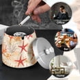 thumbnail image 4 of Yayeee Ashtray with Lid for Cigarette Smokeless Stainless Steel Home Ash Holder, Orange Starfish, 4 of 7