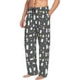 thumbnail image 2 of Uemuo Lovely Penguin Pattern Men's Wide Leg Palazzo Lounge Pants with Pockets Light Weight Loose Comfy Casual Pajama Pants-X-Large, 2 of 9