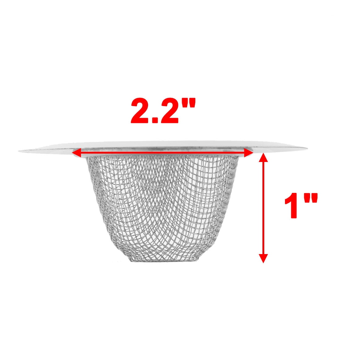 Unique Bargains Kitchen Stainless Steel Basin Sink Garbage Strainer Drain Stopper 2pcs