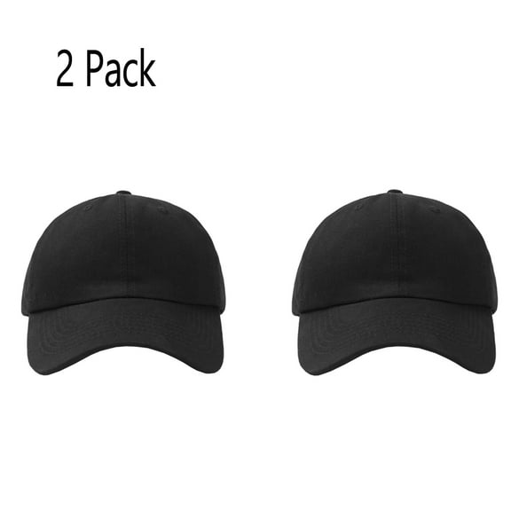 2 Pack Hats for Men Classic Low Profile Adjustable Strapback Cotton Dad Hats Baseball Caps for Men and Women