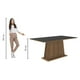 thumbnail image 3 of Mesa de Comedor Madesa Rectangular Tablero de Madera 5364 Marrón Negro, 3 of 5