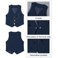 thumbnail image 4 of ZOEREA Boys Suit Formal Dress Clothes Big Boy Wedding Outfit Vest+Pants+Dress Shirt+Chain+Adjustable Tie 6-10Y, 4 of 7
