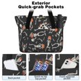 thumbnail image 2 of Tote Bag for Women - Skeleton Pumpkin Halloween Pattern Shoulder Bag - Large Utility Work Duffle Bag with Zipper Handbag for Travel, Work, Sprots, 2 of 5