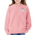 thumbnail image 3 of KAUOD Girls Cotton Crew Neck Sweatshirts Cute Heart Print Ribbed Cuffs Pullover Sweater Teen Kids Long Sleeve Shirt Tops, 3 of 6