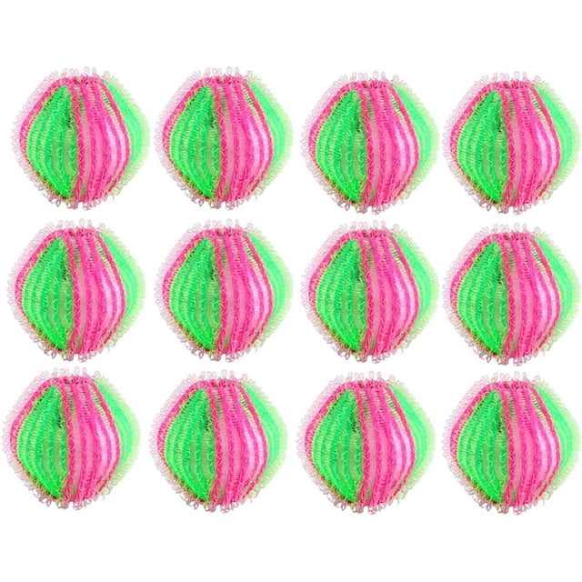Boules de Retrait de Poils d'Animaux pour Lessive, Boules Anti-Peluches - Boules de Séchage Réutilisables Non Toxiques pour Chiens et Chats sur Vêtements en Machine à Laver 12 Pcs (Multicolore)
