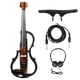 thumbnail image 3 of Violín eléctrico de tamaño completo 4/4 con reposabrazos, auriculares, Cable de Audio, instrumento de cuerda avanzado para principiantes, amantes del Estilo J CUTICAT violín eléctrico, 3 of 8