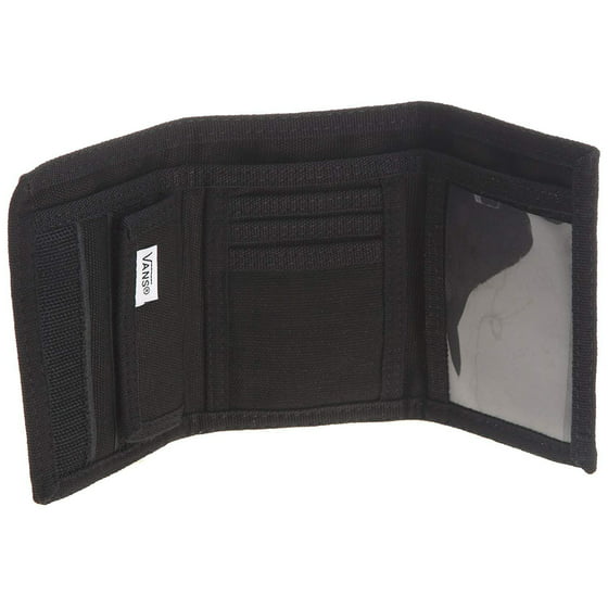Vans - Vans Off The Wall Men&#39;s The Slipped Trifold Checkerboard Wallet - Black/Gunmetal ...