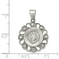 thumbnail image 2 of 925 Sterling Silver and Cubic Zirconia Antiqued Blessed Mother Pendant, 2 of 7