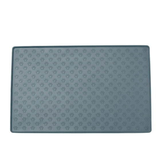 TERGAYEE Dog Food Mat，Raised Edges Dog Mat for Food and Water Prevent Spill,Silicone Pet Food Mat,Protect Floors from Food & Water