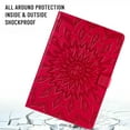 thumbnail image 4 of Dteck Flower Patterned Case For iPad 10.2-inch 9th Generation 2021/iPad 8th/7th Gen 10.2"/Air 3rd Generation 10.5 inch (2019),Magnetic Leather Card Holder Wallet Kickstand Protective Cover,Red, 4 of 5