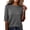 Dark Gray, variant on Staron Women Ribbed Round Neck 3/4 Sleeve Solid Basic Casual Comfy Travel Loose Tops Tshirt Blouse, Dark Gray XL