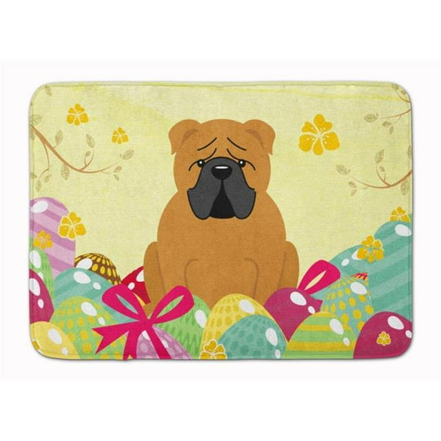 Carolines Treasures BB6122RUG Œufs de Pâques English Bulldog Rouge Tapis en Mousse à Mémoire Lavable en Machine