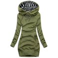 thumbnail image 1 of POINTERTECK Femmes Automne Manches Longues Capuche Sweat-Shirt Cordon Mi-Longue Sweat à Capuche, 1 of 7