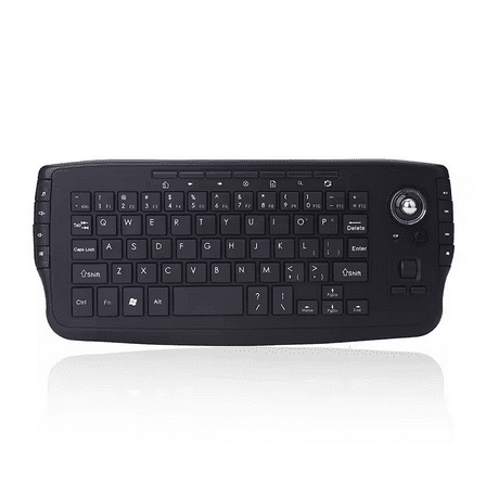 JOMAA Wireless Trackball Keyboard 2.4G Mini Keyboard Music Ergonomic Keyboard with trackball and Scroll Wheel