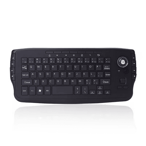 JOMAA Wireless Trackball Keyboard 2.4G Mini Keyboard Music Ergonomic Keyboard with trackball and Scroll Wheel