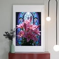 thumbnail image 2 of Diamond Art Kit for Adults, Pink Lilies Stained Glass Window Diamond Painting for Adults Beginners, 5D DIY Diamond Art Painting Kits, Colorful Diamond Painting Craft for Home Decor 12x16 Frameless, 2 of 7