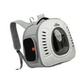 thumbnail image 2 of Mochila transportadora para gatos, bolsa de viaje para mascotas, ventilada, plegable, con correa ajustable, cápsula espacial, mochila para gatos al aire libre. blanco, 2 of 9