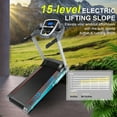 Treadmill with Auto Incline 15level, 3.25HP Electric Treadmill for