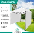 thumbnail image 2 of Carpa Toldo con Paredes Lona 3m X 3m Plegable Impermeable blanco SKY GREEN HJTPT3030003, 2 of 7