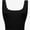 Black, variant on Women's Square Neck Crop Top Basic Sleeveless Fitted Tank Top Casual Cami