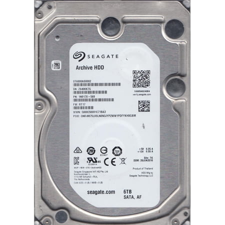 ST6000AS0002, Z84, TK, PN 1N917X-569, FW RT17, Seagate 6TB SATA 3.5 Hard Drive