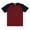 Red, variant on Fgnfyis Men’s Raglan Contrast T Shirt 230g Solid Color Retro Heavy Shoulder T Shirt Pure Cotton Matching Color Loose Short Sleeve Tops for Men Trendy BK3 S