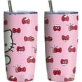 thumbnail image 2 of Cartoon Cat 20 Oz Stainless Steel Tumbler Leak Proof Tumbler with Straw and Lid, Travel Coffee Mug for Home Outdoor, Thermal Cups for Hot and Cold Drinks, 2 of 6