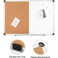 thumbnail image 7 of VUSIGN 2 in 1 Combo Whiteboard for Wall Magnetic Dry Erase Board Cork Combination Board 24" x 36" School Supplies, 7 of 7