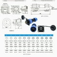 thumbnail image 4 of Waterproof Plug IP68 2-5pin SP20 Square Panel Mount + Socket Circular Connector 4pin, 4 of 5