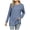 Blue, variant on Womens Long Sleeve Shirts Trendy Button Decor Tunic Side Split Casual Lightweight Fall Sweaters (Beige, S)