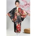 thumbnail image 3 of Japanese Anime Girl's Dance Kimono Robe Fancy Dress Dressing Gown, Bridal, Gift Black 5-6 Years, 3 of 3