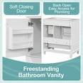 thumbnail image 5 of GDF Studio Modern 30" Bathroom Vanity with Ceramic Sink, Soft-Close Door, and Ample Storage, White, 5 of 19