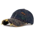 thumbnail image 2 of Rose Gold Unisex Denim Baseball Cap With Perforated Design Adjustable Washed Style Sun Hat Casual Daily Wear Lightweight Comfortable Fit, 2 of 4