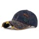 thumbnail image 1 of Gorra de béisbol unisex, moderna, versátil, de mezclilla perforada, para el sol, lavada, de poliéster., 1 of 3