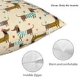 thumbnail image 3 of Fuzoiu Dachshund Dog Print Square Pillow Cover,Hidden Zipper Design,Luxury Square Pillow Case, Throw Pillow,Couch Cushion-20"x20", 3 of 7