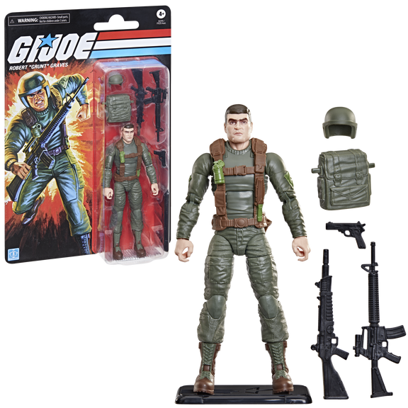 G.I. Joe Classified Series Retro Cardback Robert "Grunt" Graves, 6 Inch Action Figure