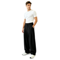 thumbnail image 2 of HBDesign Mens Summer Seersucker Wide Leg Pants Casual Breathable Comfort Trousers, 2 of 6