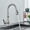 Brushed Nickel, variant on Kitchen Faucet with Pull Down Sprayer Brass Kitchen Sink Faucet with 2-Spray Mode Single Handle High Arc Modern Tap for Kitchen, RV, Bar,Matte black