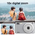 thumbnail image 6 of Oggfader Digital Camera 1080P Digital Point Camera For Kids 44MP Digital Cameras With 16X Zoom Protable Kids Camera Small Camera For Boys Girls Teens Students Seniors,Silver, 6 of 8
