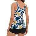 thumbnail image 6 of Jophufed Womens Swimsuits Casual Sling Sexy Printing Split Two Piece Swimsuit Beachwear Swimdress, 6 of 9