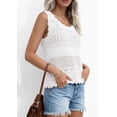 thumbnail image 4 of PRETTYGARDEN Womens Crochet Tank Tops Summer Spring Boho Sleeveless Cute Knit Sweater Vest Trendy Beach Vacation Clothes, 4 of 11