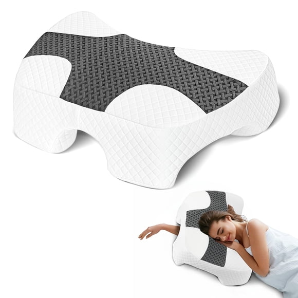 Almohada Eliteguard para dormir de lado de espuma viscoelástica con alivio para el hombro