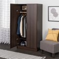 thumbnail image 2 of Wright Home Contemporary 32" Wood Wardrobe Armoire in Espresso, 2 of 9