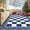 Blue, variant on GAOMON 4x6ft Area Rugs Blue, Christmas Checkered Pattern, Washable Non Slip Rug, Low Pile, Festive Holiday Accent for Kitchen, Bedroom, Entryway, Living Room