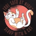 thumbnail image 3 of CafePress - Sleep With A Cat Pajamas - Women's Short Sleeve Print T-Shirt and Pants Dark Cotton Pajama Set, 3 of 7