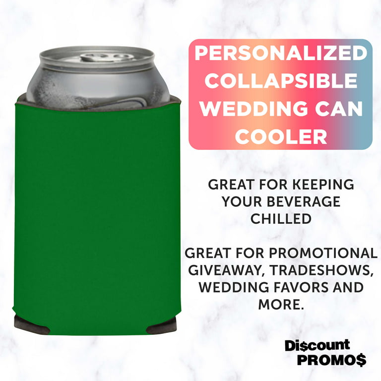 Wedding Can Coolers - Wedding Collapsible Foam 12 oz. Slim Can Cooler