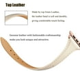 thumbnail image 2 of WFEAGL Leather Band Compatible Apple Watch Band 42mm 44mm 45mm Ivory/Rose Gold, 2 of 4