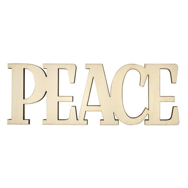 Hello Hobby 7" Unfinished Wood Shape, Peace